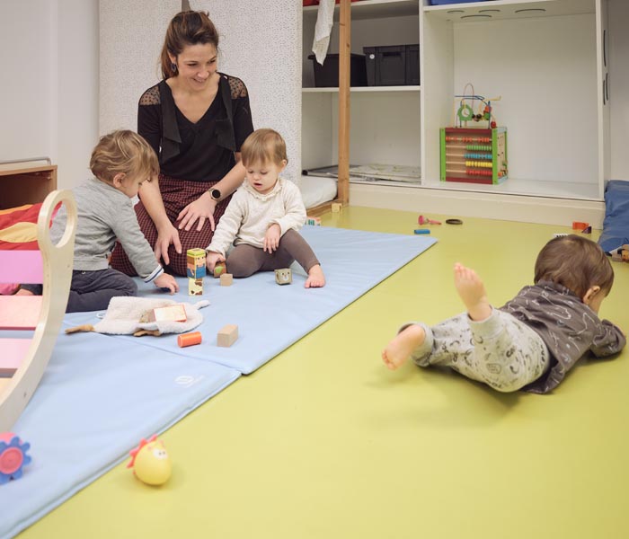 tapis de jeux et d'éveil à la crèche du Viaduc