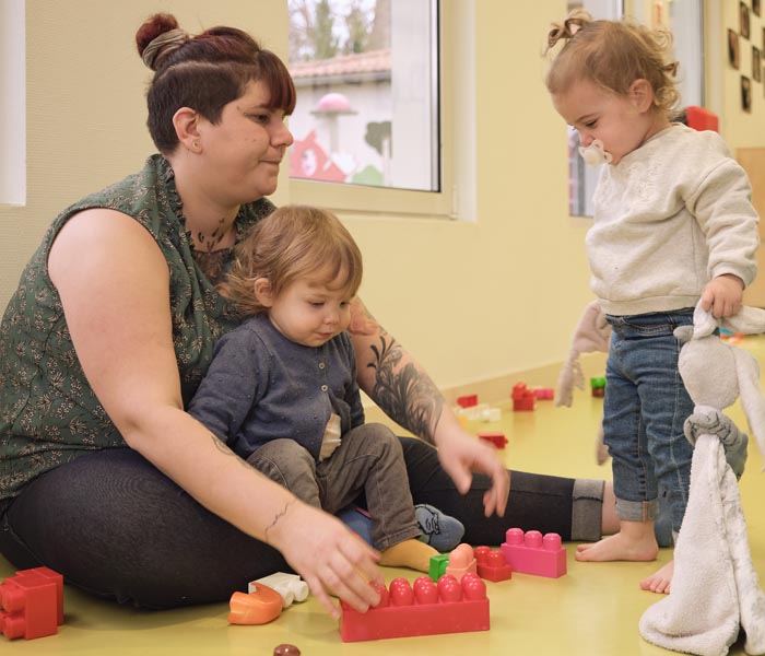 activités d'éveil à la crèche du Viaduc